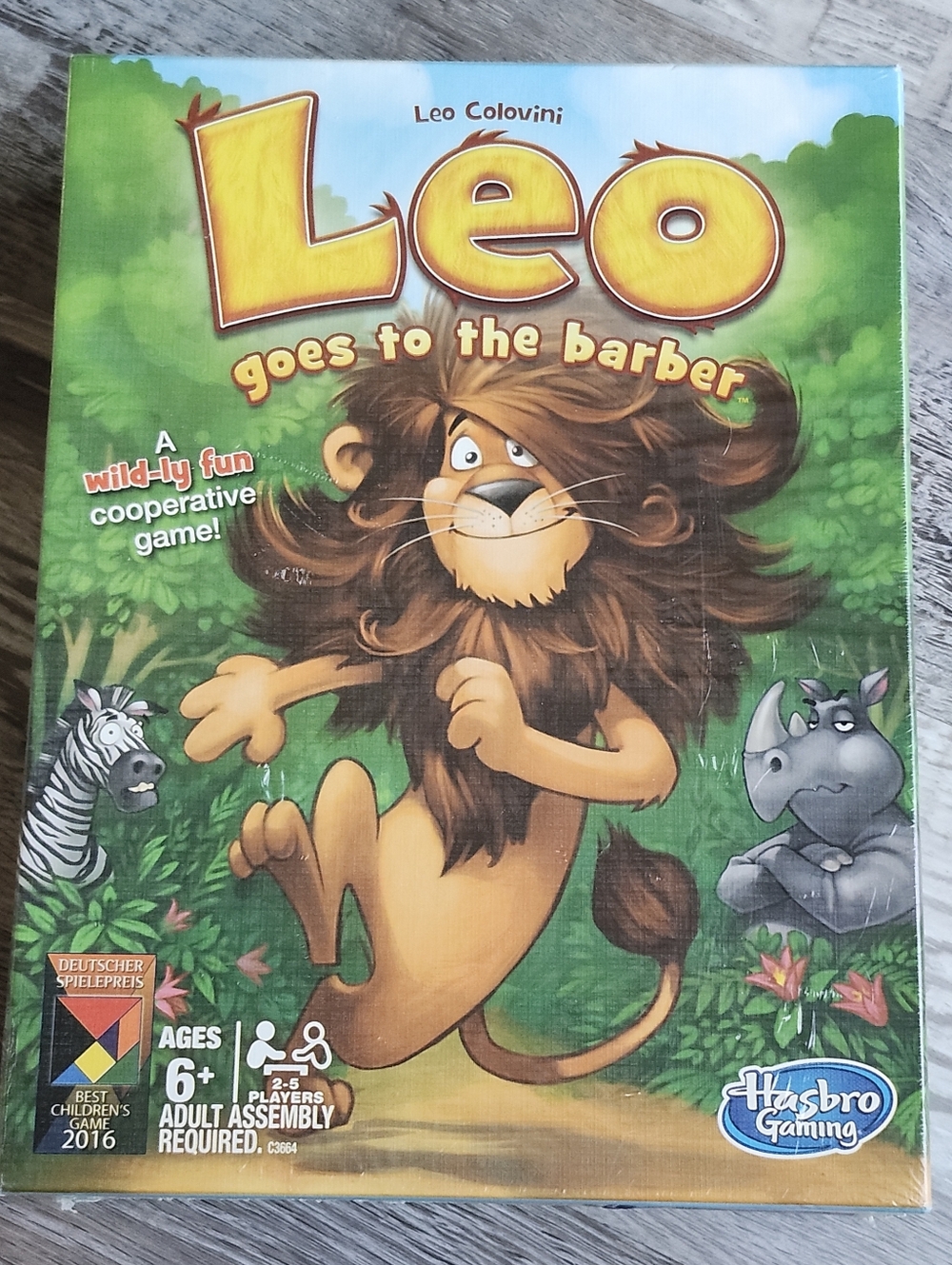 Leo Goes to the Barber Board Game New Sealed Hasbro 2016 Award Kids